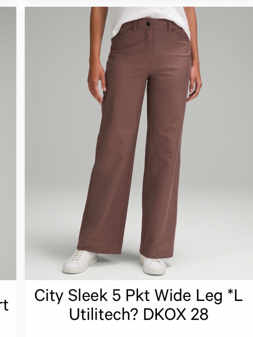 Lululemon City Sleek Wide Leg Pants Size 28